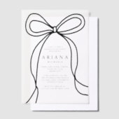 Moderne Black Bow Graduation Party Pergament Einladungen (Versetzt)