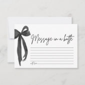Moderne Black Bow-Meldung in einer Flaschenspielka Einladung (Vorderseite)