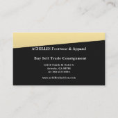 Moderne Black Business Card mit Top Gold Akzent Visitenkarte (Vorderseite)