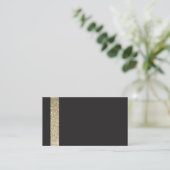 Moderne Black Business Card UAWG mit Goldline Begleitkarte (Stehend Vorderseite)