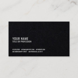 Moderne Black Business Card Visitenkarte