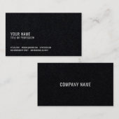 Moderne Black Business Card Visitenkarte (Vorne/Hinten)