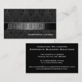 Moderne Black Business Cards Visitenkarte (Vorne/Hinten)