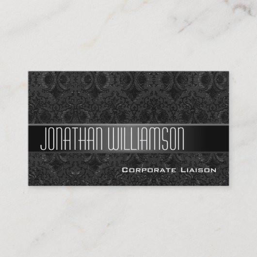 Moderne Black Business Cards Visitenkarte (Vorderseite)