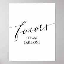 Moderne Black Calligraphy Baby Shower favorisiert 
