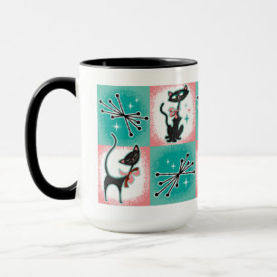 Moderne Black Cat Coffee Tasse aus dem Mittelalter