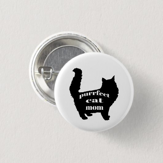 Moderne Black Cat Mama Button (Vorne & Hinten)