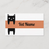 Moderne Black Cat Vet Business Card Visitenkarte (Vorderseite)