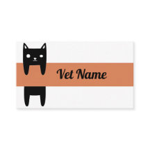 Moderne Black Cat Vet Business Card
