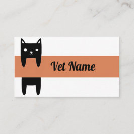 Moderne Black Cat Vet Business Card Visitenkarte
