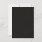 Moderne Black Chic Minimal Wedding RSVP Antwort (Rückseite)