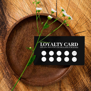Moderne Black Discount Loyalty Card Treuekarte