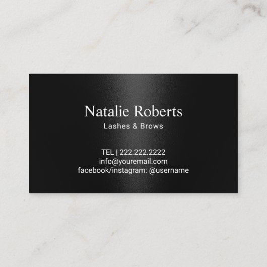 Moderne Black Glitzer Tropfens Salon & Wellness-Ce Treuekarte (Rückseite)