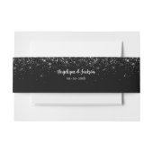 Moderne Black Glitzer Wedding Bly Band (Vorderseite Beispiel)