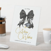 Moderne Black Gold Bow Abschluss Beratung & Wünsch Sockelschild (In SItu)