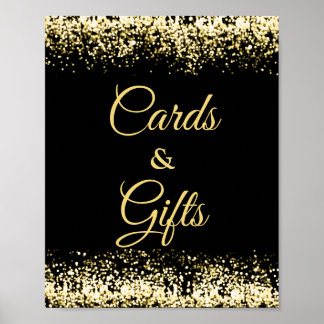 Moderne Black Gold Cards und Giftposter Poster