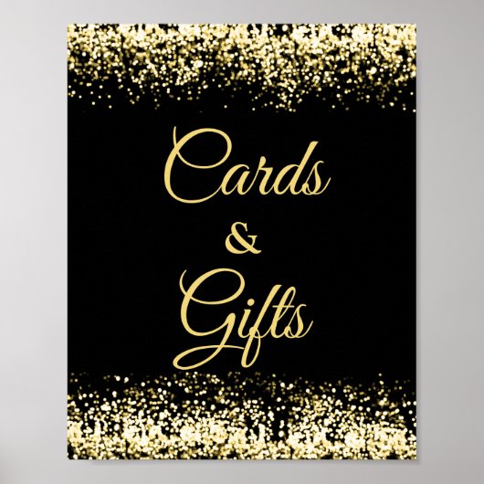 Moderne Black Gold Cards und Giftposter Poster (Vorne)