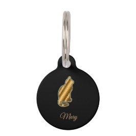 Moderne Black Gold Cat Haustiermarke