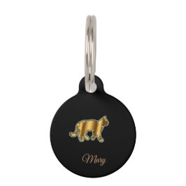 Moderne Black Gold Cat Haustiermarke
