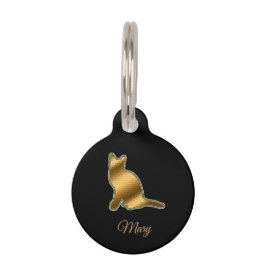 Moderne Black Gold Cat Haustiermarke