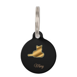 Moderne Black Gold Cat Haustiermarke