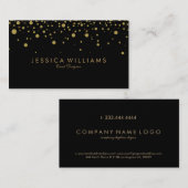 Moderne Black & Gold Circles brechen aus Visitenkarte (Vorne/Hinten)