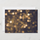 Moderne Black Gold Corporate Holiday Party Einladung (Rückseite)