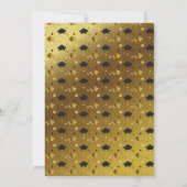 Moderne Black Gold Einladung Minimalistisch (Rückseite)