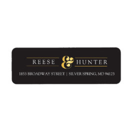 Moderne Black Gold Elegante Hochzeitsmarken