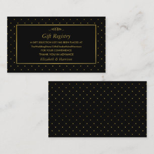Moderne Black & Gold Foil Effect - Geschenkliste Begleitkarte
