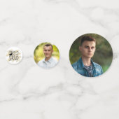 Moderne Black Gold Foto Glückwunschs Grad Personal Konfetti (Vorderseiten)