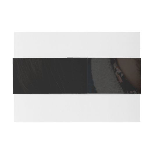 Moderne Black Gold Foto Overlay-Hochzeit Einladungsbanderole (Rückseitenbeispiel)