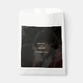 Moderne Black Gold Foto Overlay-Hochzeit Geschenktütchen (Vorderseite)