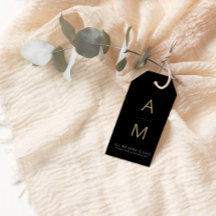 Moderne Black + Gold Gastgeschenk Hochzeit