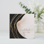 Moderne Black Gold Glitzer Hair Stylist-Geschenkka (Stehend Vorderseite)