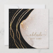 Moderne Black Gold Glitzer Hair Stylist-Geschenkka (Vorderseite)