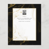 Moderne Black Gold Glitzer Hochzeit (Rückseite)