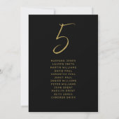Moderne Black Gold Hand Letter Script Wedding (Rückseite)