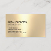 Moderne Black Gold House Reinigung Visitenkarte (Rückseite)