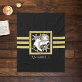 Moderne Black Gold Ice Skaten Fleecedecke