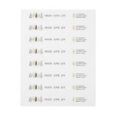 Moderne Black & Gold Peace Liebe Joy Christmas Tre (Bogen)