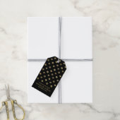 Moderne Black & Gold Polka Dots Gastgeschenk Hochz Geschenkanhänger (Mit Garn)