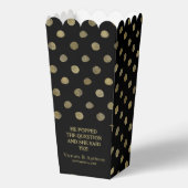 Moderne Black & Gold Polka Dots Hochzeit Geschenkschachtel (Vorderseite)