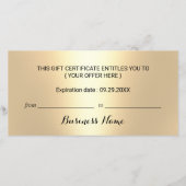 Moderne Black & Gold Salon Wellness-Center Geschen (Rückseite)