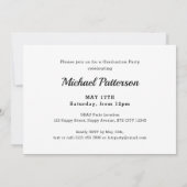 Moderne Black Gold Script Foto Graduation Party Einladung (Rückseite)