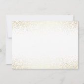 Moderne Black & Gold Script Überraschung Geburtsta Einladung (Rückseite)