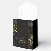 Moderne Black Gold Tropical Wedding Vielen Dank Geschenkschachtel (Geöffnet)