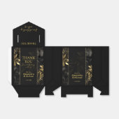 Moderne Black Gold Tropical Wedding Vielen Dank Geschenkschachtel (Ungefaltet)