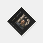 Moderne Black Graduation Party Serviette (Ecke)