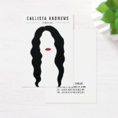 Moderne Black Hair Lips Girl Earring Display Card (Schreibtisch)
